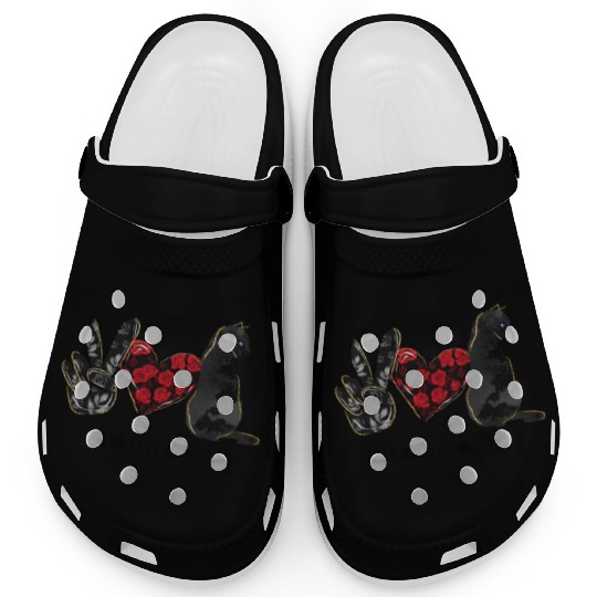 Peace. Love. Goth. Clogs