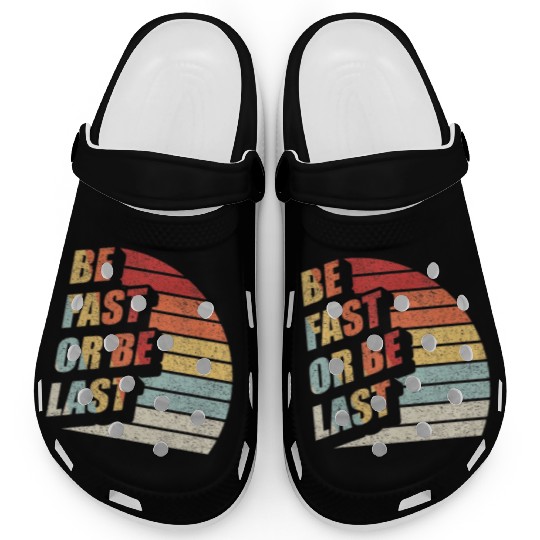 Fast Car Quote Drag Racing Gift Vintage Retro Rac Clogs