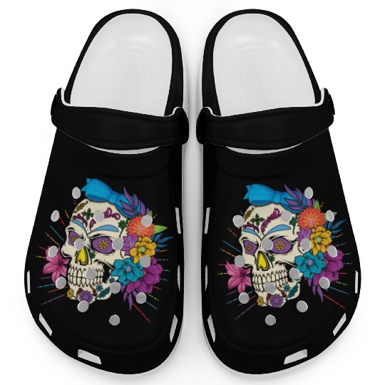 Floral Dia De Los Muertos LGBTQ LGBT Pride Month Clogs