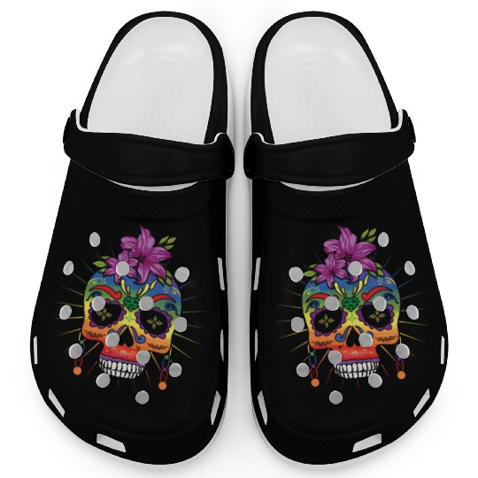Flower Dia De Los Muertos LGBTQ LGBT Pride Month Clogs
