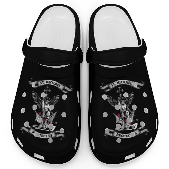Archangel Saint Michael Protect Us Defend Us Long Clogs