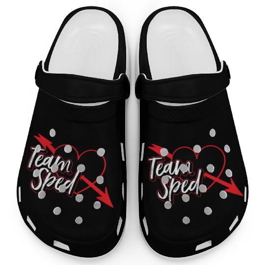 Team Sped Teacher Awareness Special Education Clogs