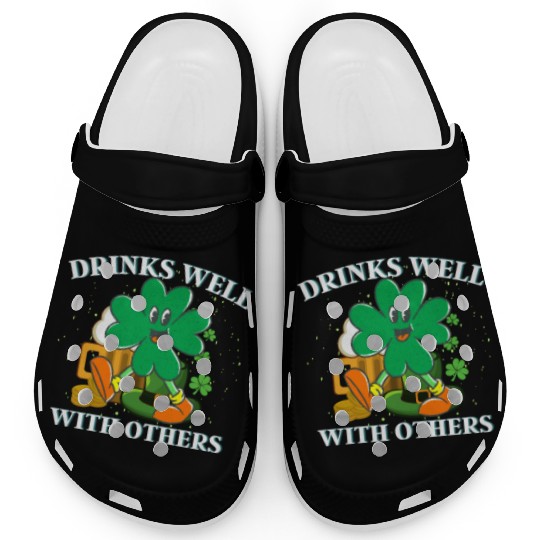 Drinks Well With Others St. Patrick's DayT-Clogs