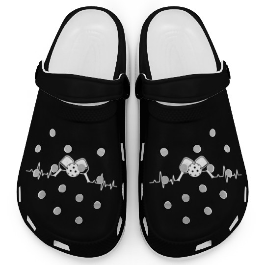 Pickleball Heartbeat EKG Pickleball Paddle Funny Clogs