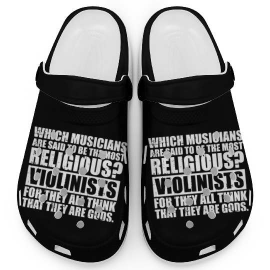 Violin Violinist Humorous Clogs