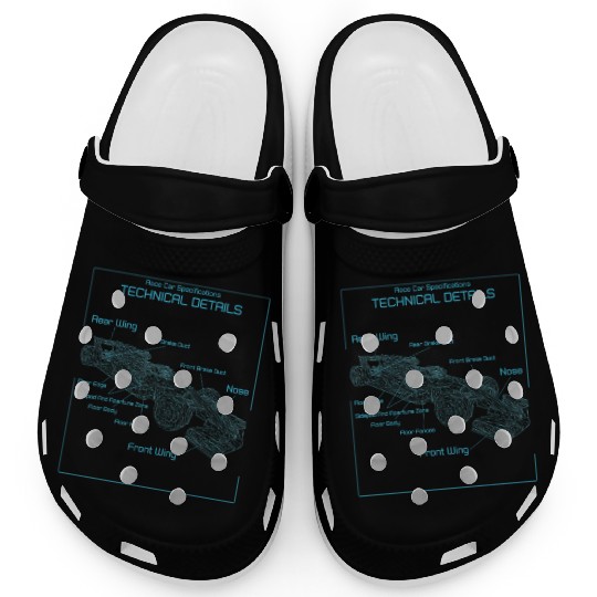 Formula Race Car Drawing Team Racing Fan Mechanic Clogs