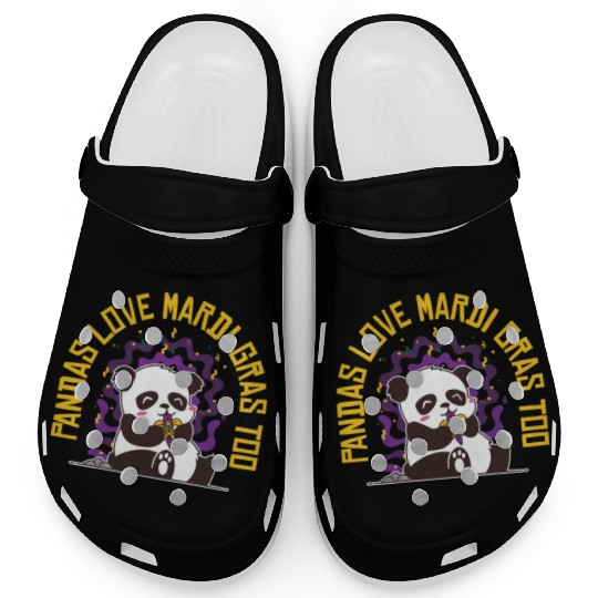 Mardi Gras Carnival Panda Mask Parade Costume Clogs