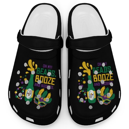 Mardi Gras Carnival Mask Beer Beads Boobies Clogs