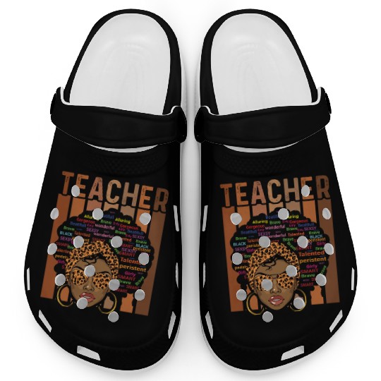 Black Smart Teacher Afro Love Melanin African Clogs