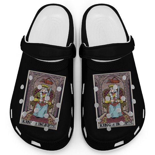 King of Hearts Tarot Card Clogs