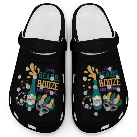Mardi Gras Carnival Mask Beer Beads Boobies Clogs