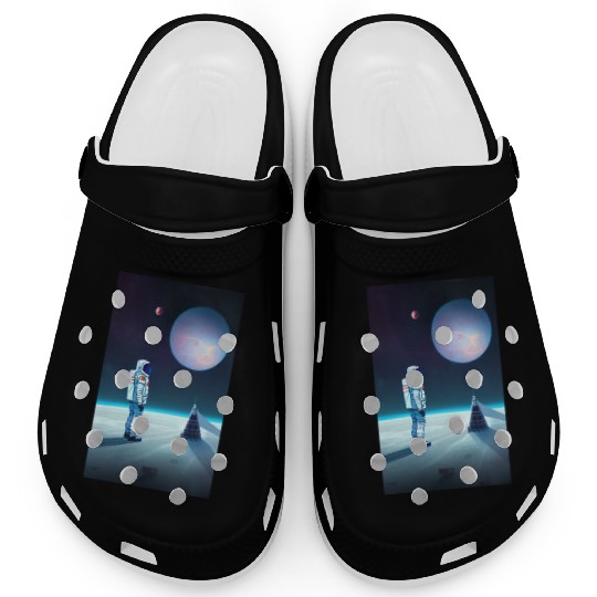 Astronaut Landing to Moon Space Design Clogs