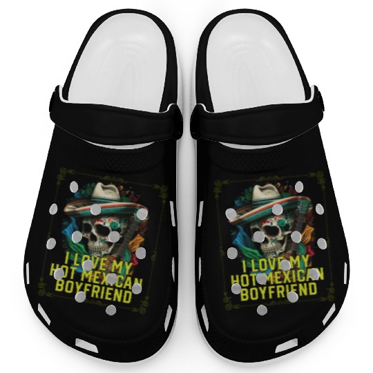 I Love My Hot Mexican Boyfriend Mexico Pride Clogs