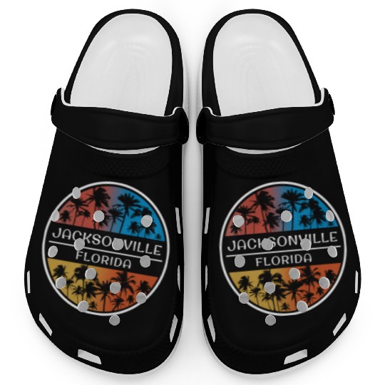 Jacksonville Florida Stylish Vacation Souvenir Clogs