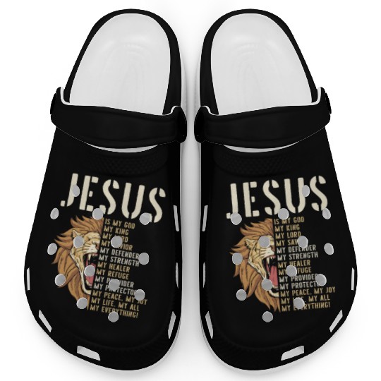 Jesus Is My God Lion Of Judah Christian Religious Clogs