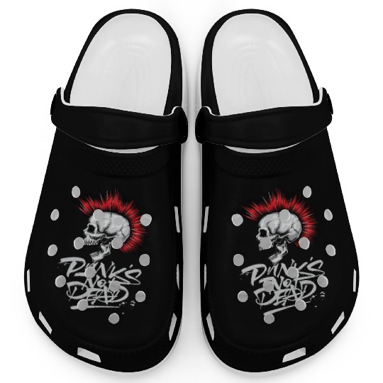 skeleton Bone Skull Punk Rock Band Metal Music Clogs