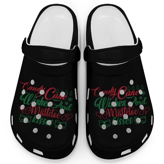 Candy Cane Wishes And Mistletoe Kisses Clogs