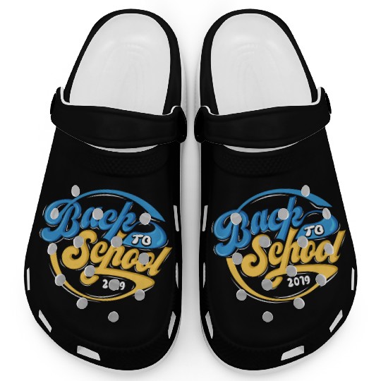 Back To School Slogan Clogs