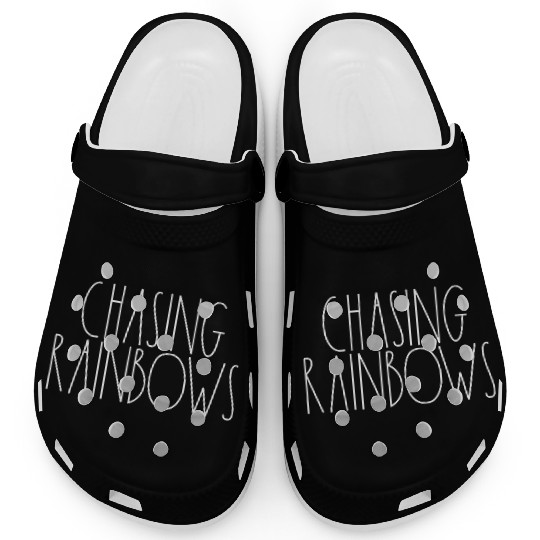 Chasing Rainbows White Rae Dunn Inspired Decor Clogs