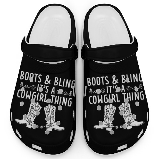 Boots And Bling It's A Cowgirl Thing Clogs