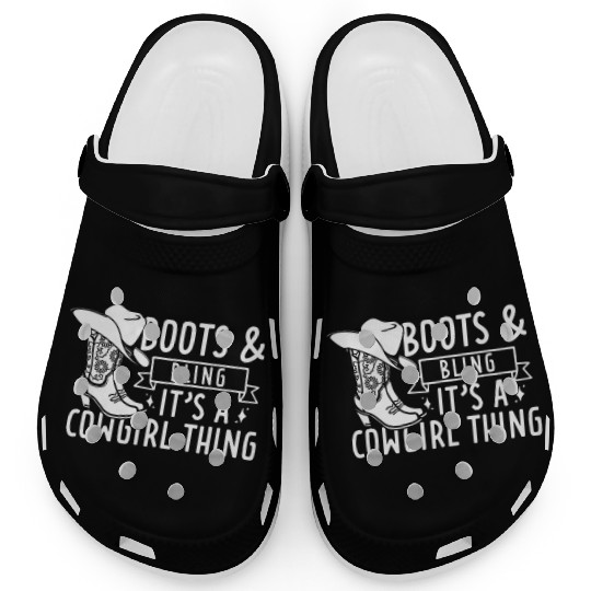 Boots And Bling It's A Cowgirl Thing Clogs