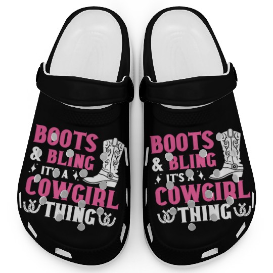 Boots And Bling It's A Cowgirl Thing Clogs