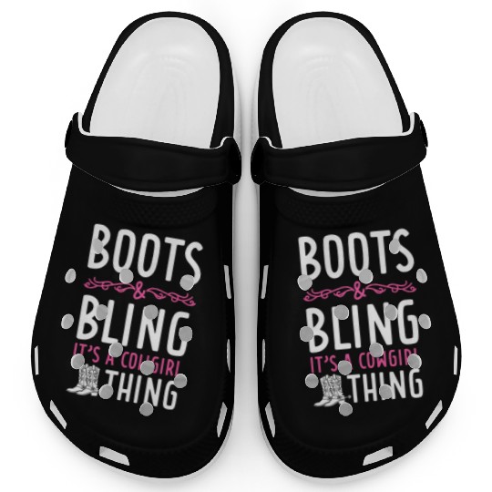 Boots And Bling It's A Cowgirl Thing Clogs