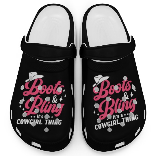 Boots And Bling It's A Cowgirl Thing Clogs