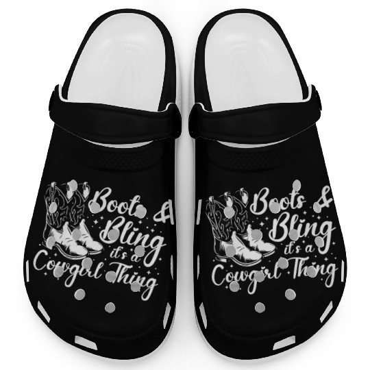 Boots And Bling It's A Cowgirl Thing Clogs