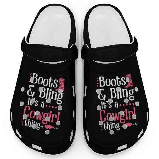 Boots And Bling It's A Cowgirl Thing Clogs