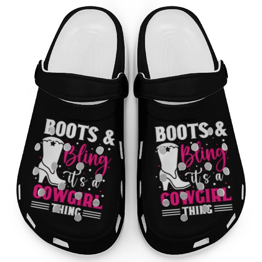 Boots And Bling It's A Cowgirl Thing Clogs