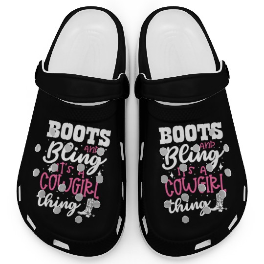 Boots And Bling It's A Cowgirl Thing Clogs
