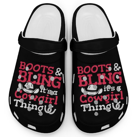 Boots And Bling It's A Cowgirl Thing Clogs