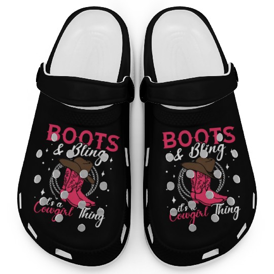 Boots And Bling It's A Cowgirl Thing Clogs
