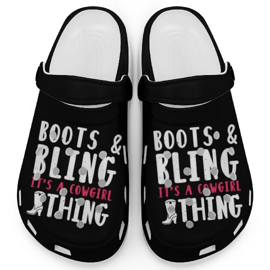 Boots And Bling It's A Cowgirl Thing Clogs