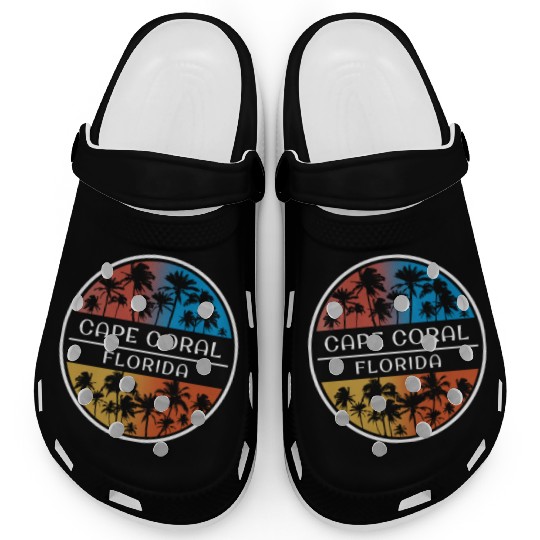 Cape Coral Florida Stylish Vacation Souvenir Palm Clogs