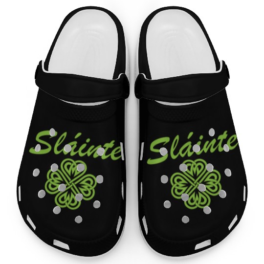Slainte Shamrock Cheers Salute St. Patrick's Day Clogs