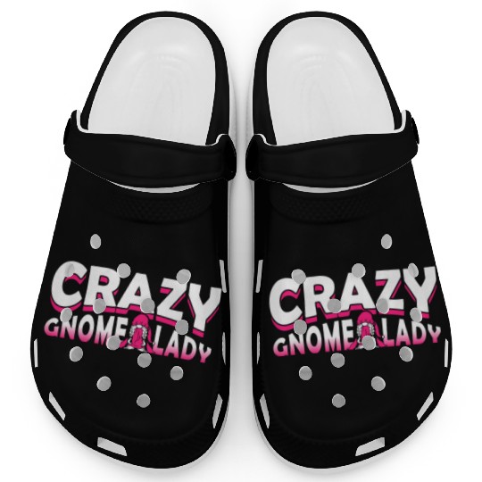 Lawn Garden Crazy Gnome Lady Design for a Garden Clogs