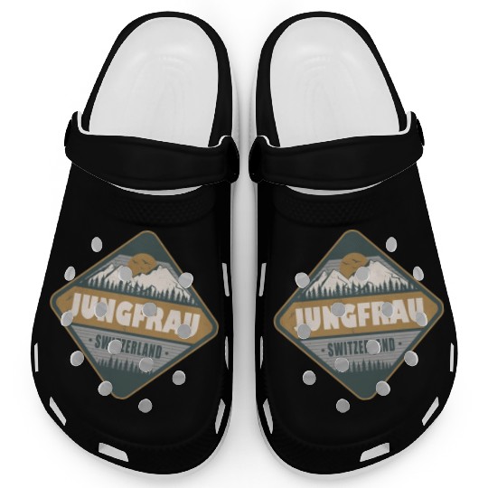 Jungfrau Switzerland Vintage Hiking Design Clogs