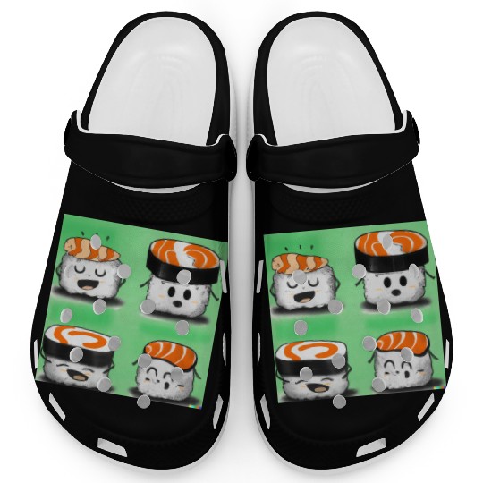 Happy Cheerful Sushi I Love Sushi Design Clogs