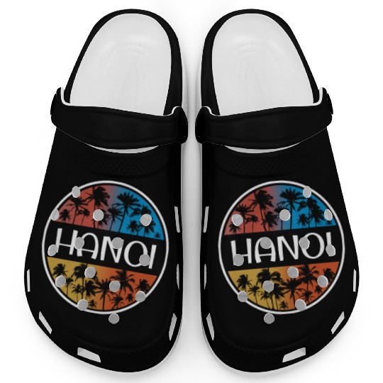 Hanoi Vietnam Stylish Vacation Souvenir Palm Tree Clogs