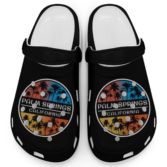 Palm Springs California Stylish Vacation Souvenir Clogs