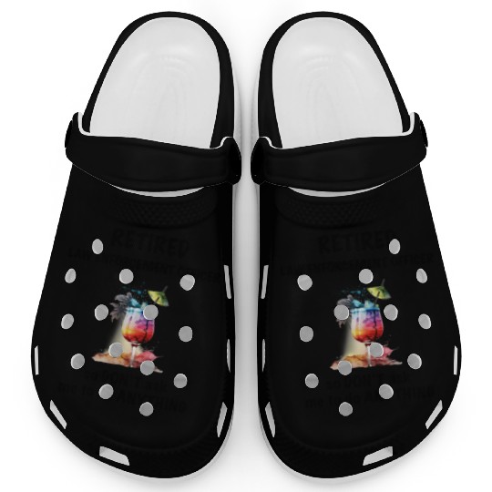 Retired Law Enforcement Officer Vacation Tropical Clogs