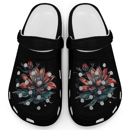 Japanese Spider Lily Soft Anime Aesthetic Flower Clogs