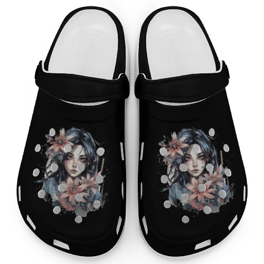Japanese Spider Lily Soft Anime Aesthetic Flower Clogs