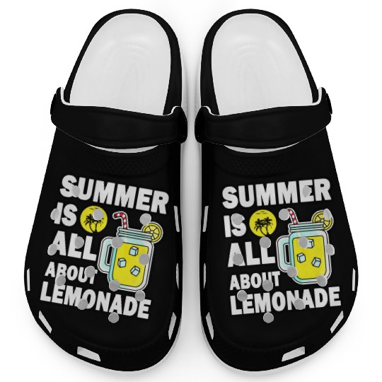 Lemonade Lover Summer Quote Clogs