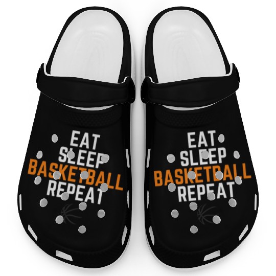 Eat Sleep Basketball Repeat Clogs