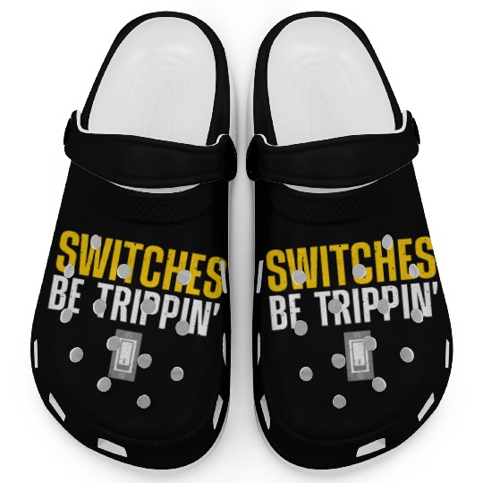 Funny Electrician Art Men Women Electrical Switche Clogs