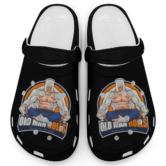 Old Man Rolls Gorilla Jiu Jitsu Fighter Clogs