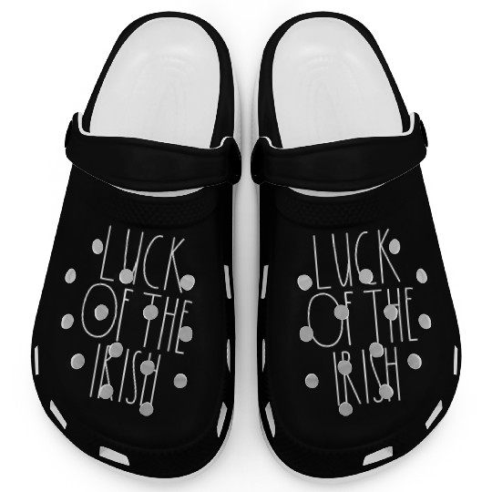 Luck of the Irish White Rae Dunn Inspired Decor Clogs
